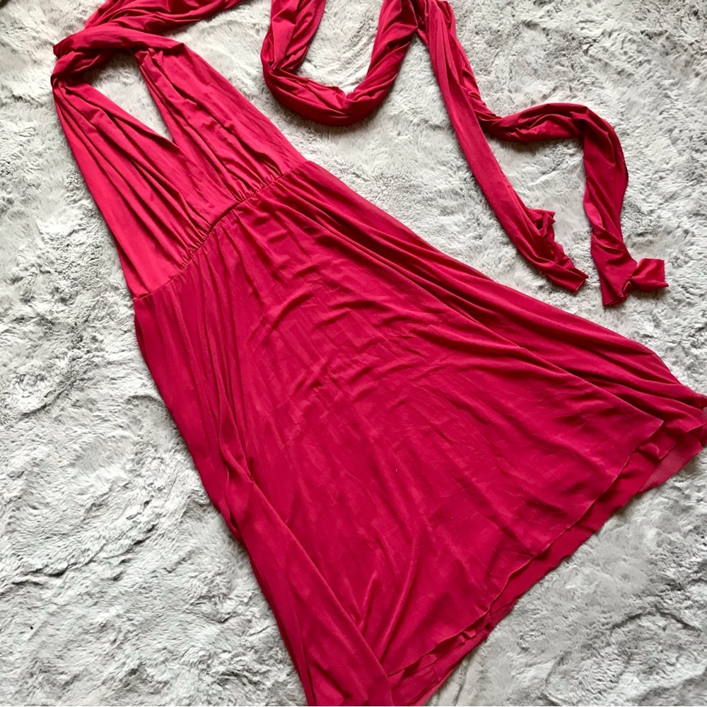 Pink Infinity Multi Way Strap Dress Size Small Formal balletcore barbiecore